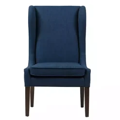 Kirklands Home Navy High Wingback Nailhead Trim Dining Chair Blue Discount
