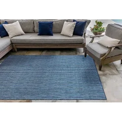 Kirklands Home Navy Intertwine Indoor/Outdoor Area Rug, 7x9 Blue Sale