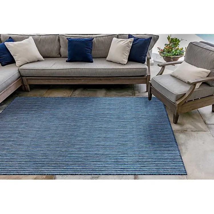 Kirklands Home Navy Intertwine Indoor/Outdoor Area Rug, 7x9 Blue Sale