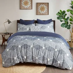 Kirklands Home Navy Jacquard 3-pc. California King Comforter Set Clearance