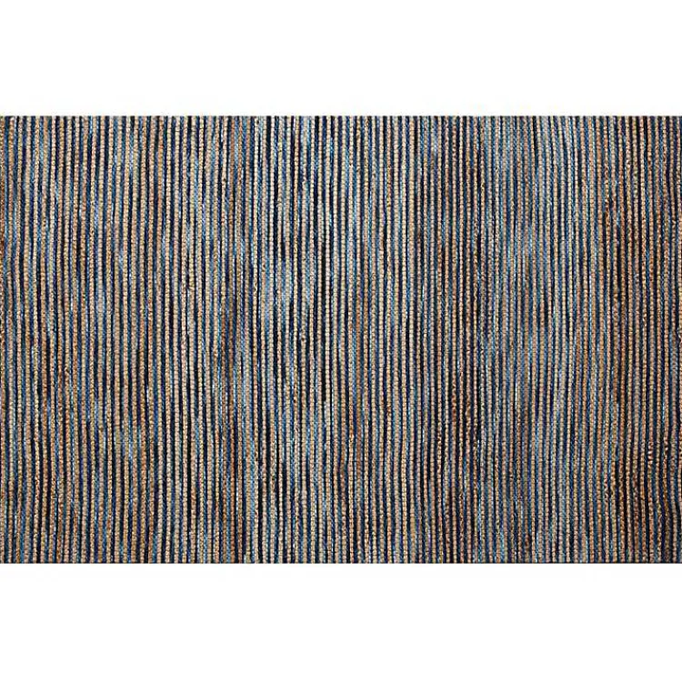Kirklands Home Navy Jute and Wool Woven Area Rug, 5x8
