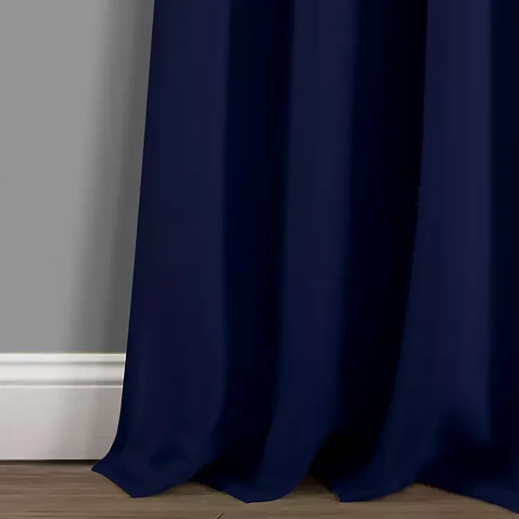 Kirklands Home Navy Knotted Curtain Panel Set, 84 in. Blue Best