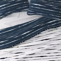 Kirklands Home Navy Linear Reversible 3-pc. King Quilt Set Discount