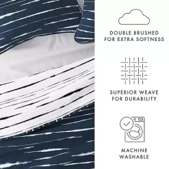 Kirklands Home Navy Linear Reversible 3-pc. King Quilt Set Discount