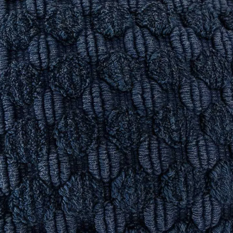 Pillows>Kirklands Home Navy Looped Cotton Throw Pillow Blue