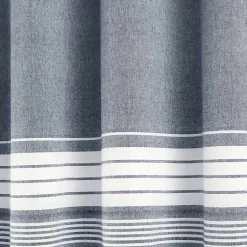 Kirklands Home Navy Nantucket Tassel Fringe Shower Curtain Blue Online