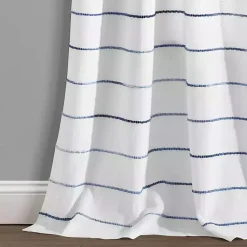 Kirklands Home Navy Ombre Stripe Curtain Panel Set, 84 in. New