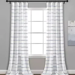 Kirklands Home Navy Ombre Stripe Curtain Panel Set, 95 in. Best