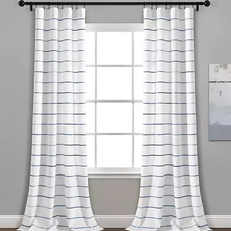 Kirklands Home Navy Ombre Stripe Curtain Panel Set, 95 in. Best