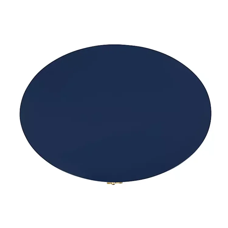 Kirklands Home Navy Oval Decklyn Accent Table Blue