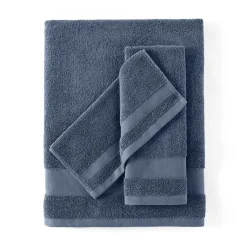 Kirklands Home Navy 6-pc. Essential Cotton Bath Towels Blue Sale