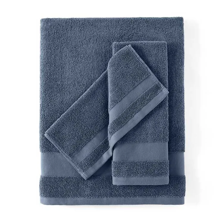 Kirklands Home Navy 6-pc. Essential Cotton Bath Towels Blue Sale