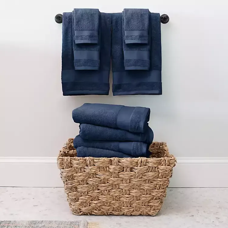 Kirklands Home Navy 6-pc. Essential Cotton Bath Towels Blue Sale