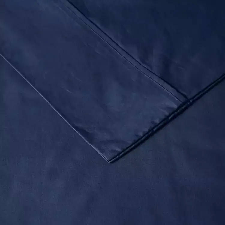 Kirklands Home Navy Peached Percale 4-pc. King Sheet Set Blue Outlet