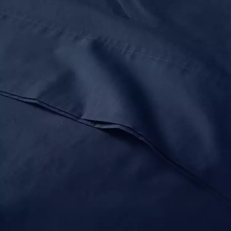 Kirklands Home Navy Peached Percale 4-pc. King Sheet Set Blue Outlet