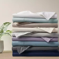 Kirklands Home Navy Peached Percale 4-pc. King Sheet Set Blue Outlet