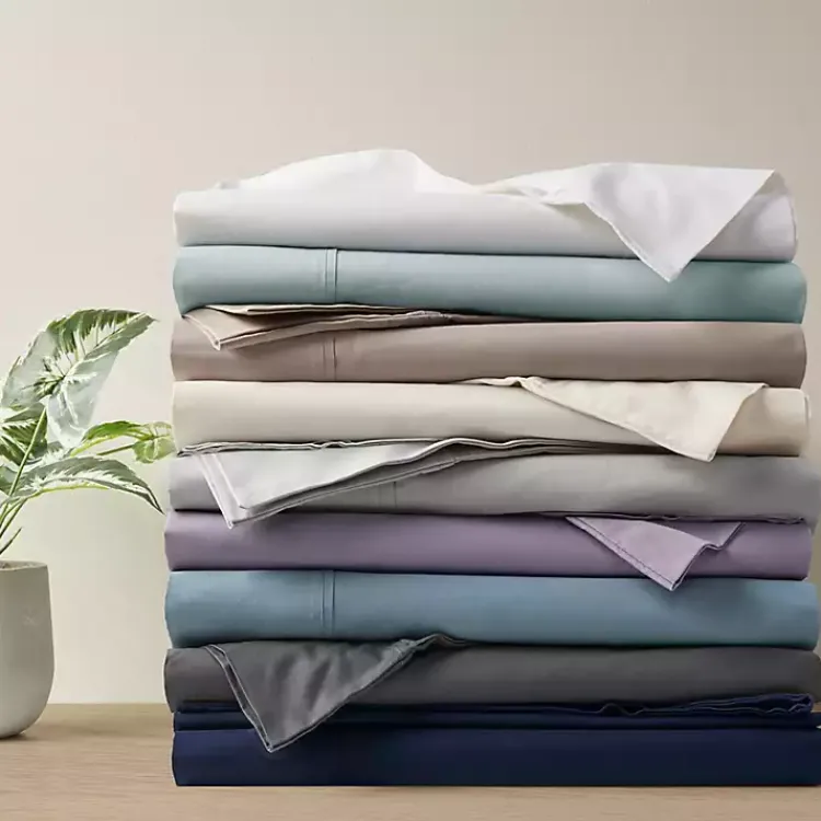 Kirklands Home Navy Peached Percale 4-pc. King Sheet Set Blue Outlet