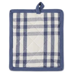 Kirklands Home Navy Plaid Eat Drink Enjoy 4-pc. Dish Towel Set Online