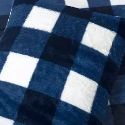 Kirklands Home Navy Plaid Faux Fur 3-pc. King Comforter Set Online