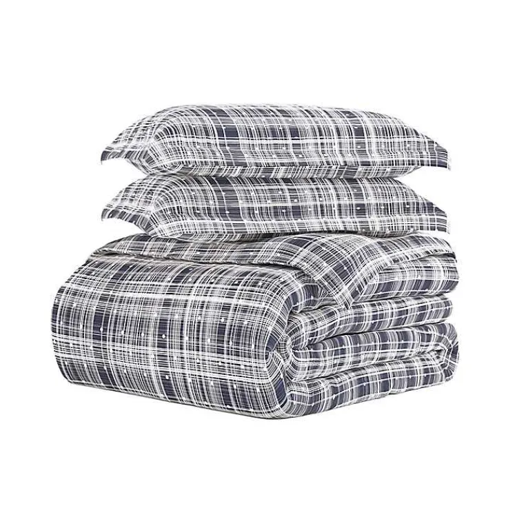 Kirklands Home Navy Plaid Polka Dot 2-pc. Twin Duvet Cover Set Online