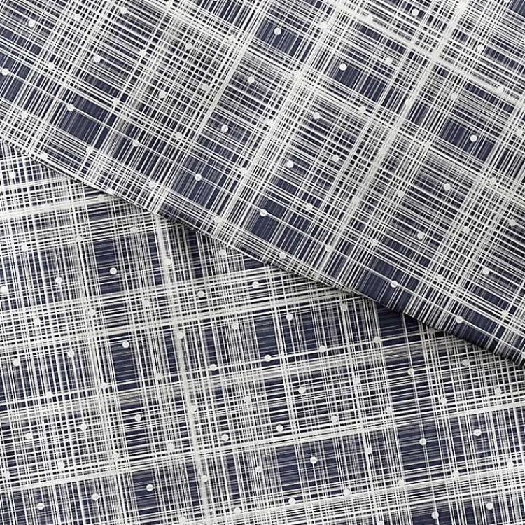 Kirklands Home Navy Plaid Polka Dot 2-pc. Twin Duvet Cover Set Online