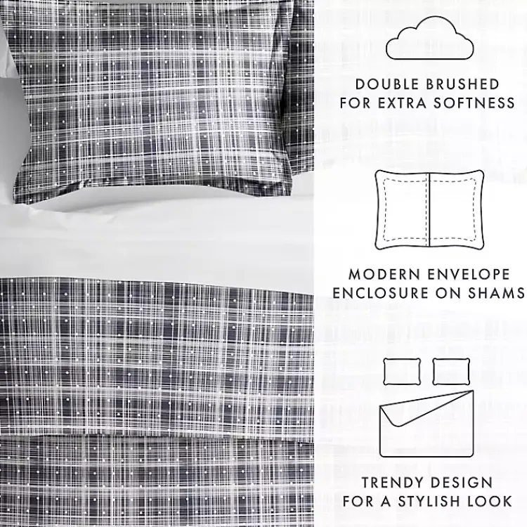 Kirklands Home Navy Plaid Polka Dot 2-pc. Twin Duvet Cover Set Online