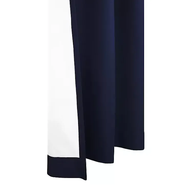 Kirklands Home Navy Room Darkening Curtain Panel Set, 54 in. Blue Clearance