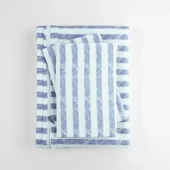 Kirklands Home Navy Rugged Stripes Puffed 3-pc. Queen Duvet Set Online