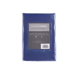 Kirklands Home Navy Satin King 2-pc. Pillow Case Set Blue Outlet