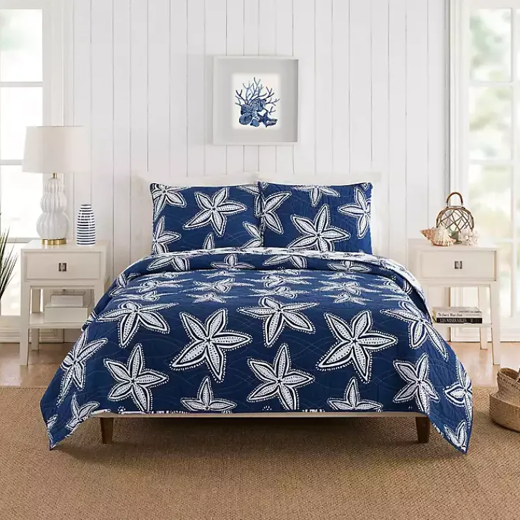 Kirklands Home Navy Sea Star 2-pc. Twin Quilt Set Online