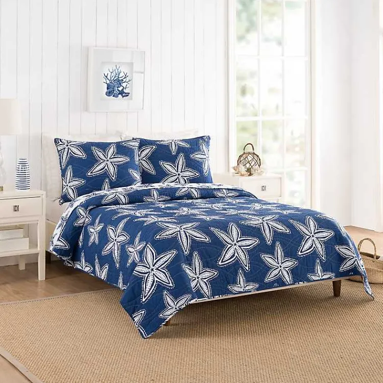 Kirklands Home Navy Sea Star 2-pc. Twin Quilt Set Online