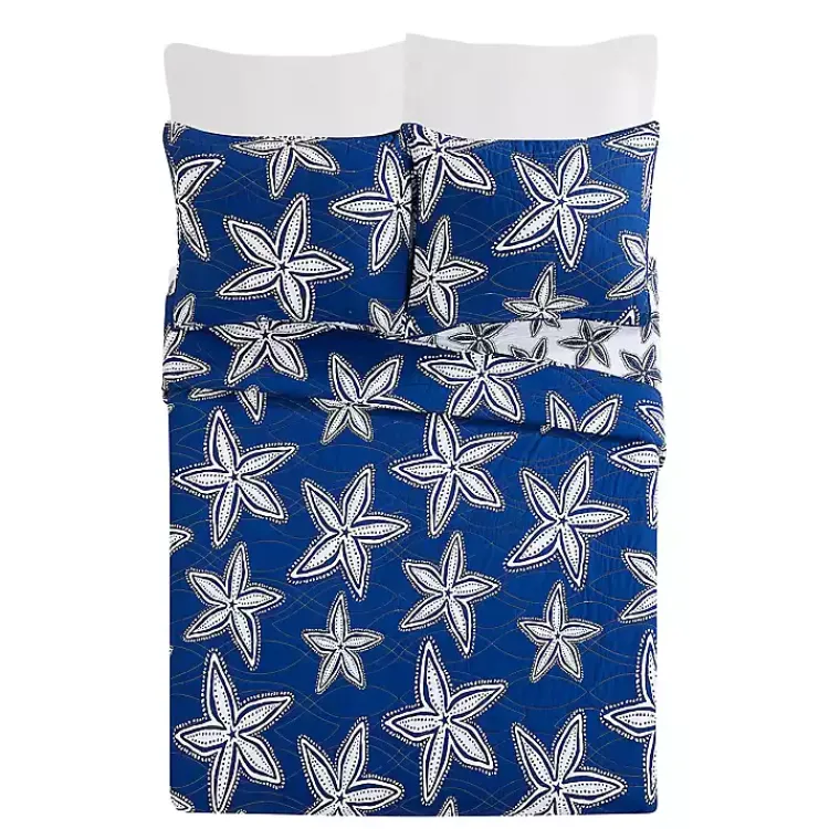 Kirklands Home Navy Sea Star 2-pc. Twin Quilt Set Online