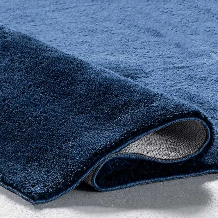 Kirklands Home Navy Shag Washable Area Rug, 5x8 Blue Discount
