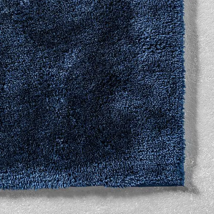Kirklands Home Navy Shag Washable Area Rug, 5x8 Blue Discount