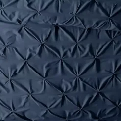 Kirklands Home Navy Soft Pinched 3-Pc. King Duvet Cover Set Blue Discount