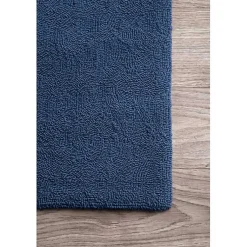 Kirklands Home Navy Starfish Hooked Indoor/Outdoor Area Rug, 7x9 Clearance