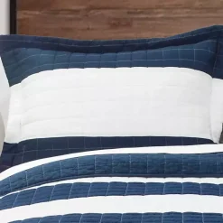 Kirklands Home Navy Stripe 3-pc. Full/Queen Quilt Set Online