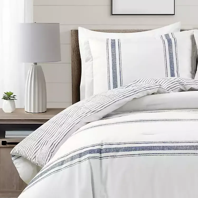 Kirklands Home Navy Stripe 3-pc. Full/Queen Comforter Set Discount