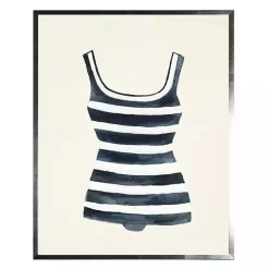 Kirklands Home Navy Striped Bathing Suit Framed Art Print Online