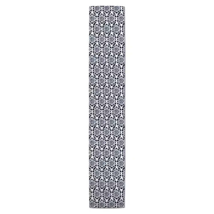 Kirklands Home Navy Succulent Pattern Table Runner Clearance