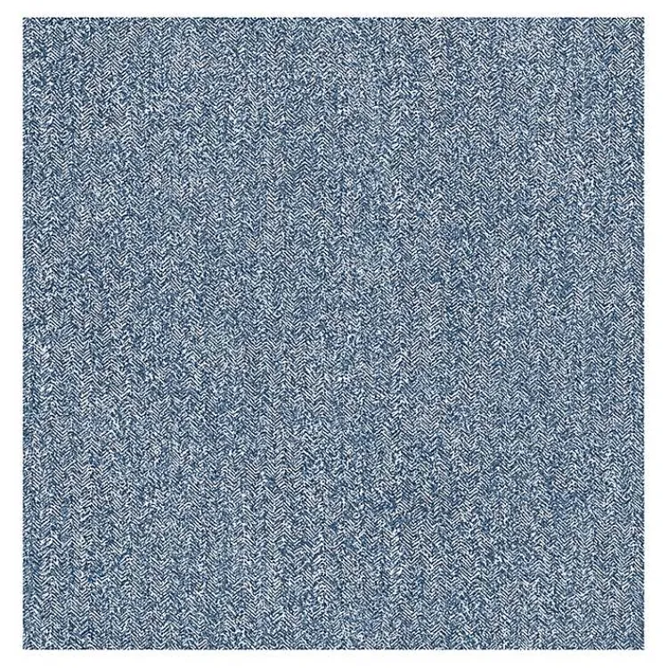Kirklands Home Navy Textured Cross Woven Peel & Stick Wallpaper Blue Hot