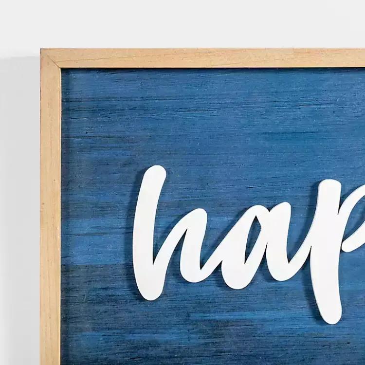 Kirklands Home Navy This is Our Happy Place Wall Plaque Hot