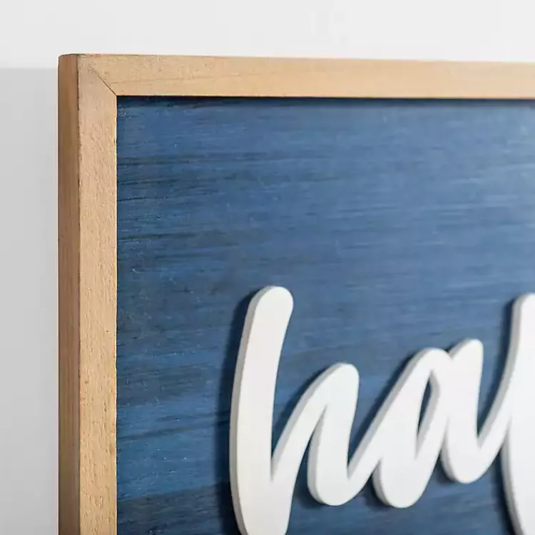 Kirklands Home Navy This is Our Happy Place Wall Plaque Hot