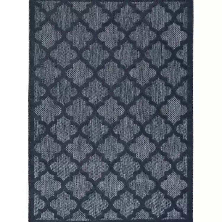 Kirklands Home Navy Trellis Indoor/Outdoor Area Rug, 5x7 Blue Discount