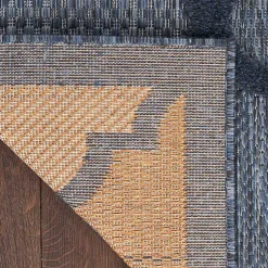 Kirklands Home Navy Trellis Indoor/Outdoor Area Rug, 6x9 Blue