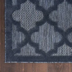 Kirklands Home Navy Trellis Indoor/Outdoor Area Rug, 6x9 Blue