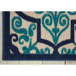 Kirklands Home Navy Trellis Outdoor Area Rug, 7x10 Hot