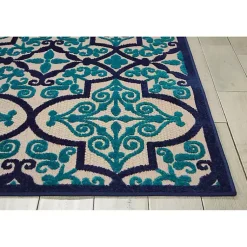 Kirklands Home Navy Trellis Outdoor Area Rug, 7x10 Hot