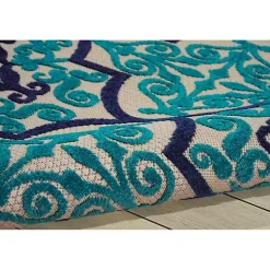 Kirklands Home Navy Trellis Outdoor Area Rug, 7x10 Hot