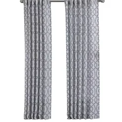 Kirklands Home Navy Trellis Woven Single Curtain Panel, 84 in. Best